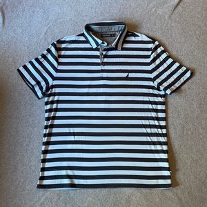 Nautica blue striped polo